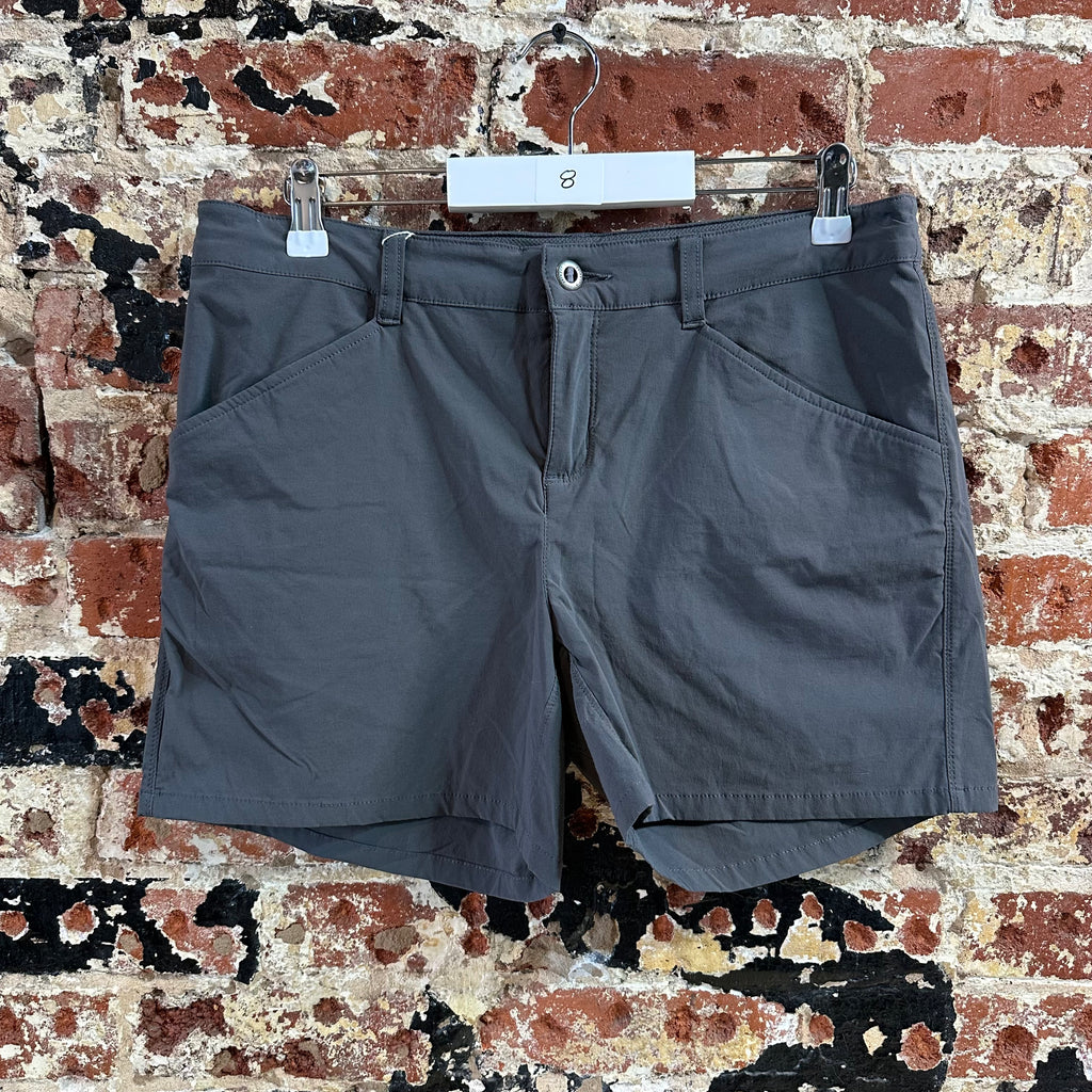 Patagonia Quandary Shorts Women's 8 Gray Lightweight Outdoor Hiking 5" inseam
