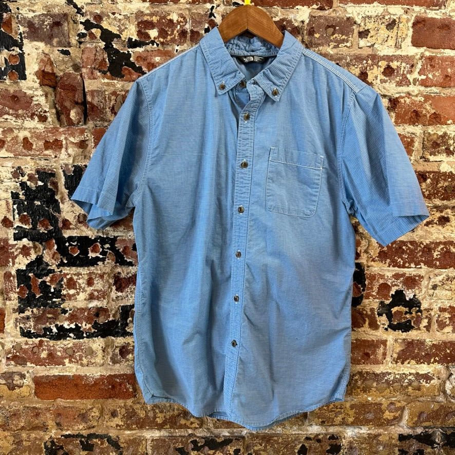 North Face Mens Medium Blue S/S Button Shirt