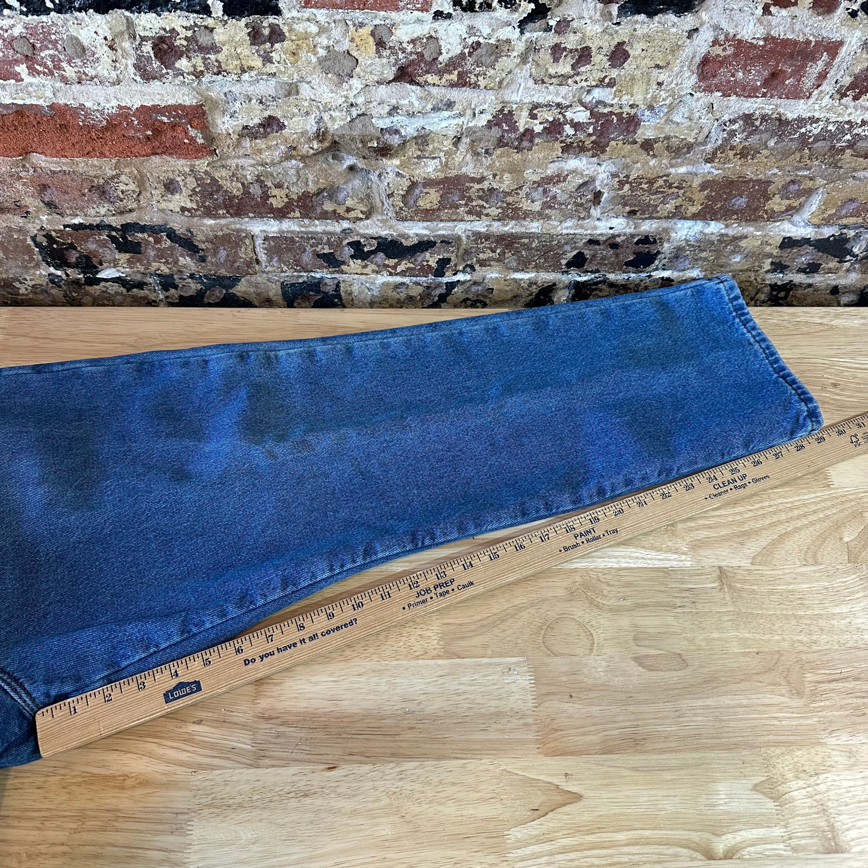 LL Bean Mens 38x30 Flannel lined Blue Jeans