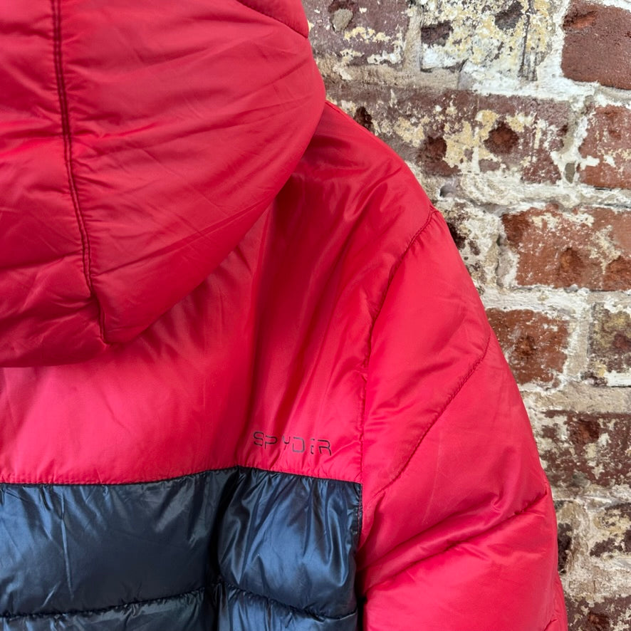 Spyder Circuit Hooded Jacket Men's Large Red/Black Insulated Puffer