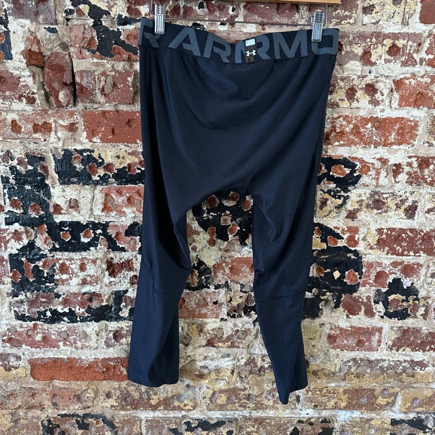 Under Armour Mens Large Black Pants Base Layer Compression