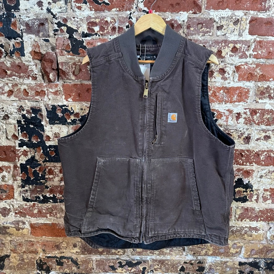 Carhartt Dark Brown Lined Men's Large Vest