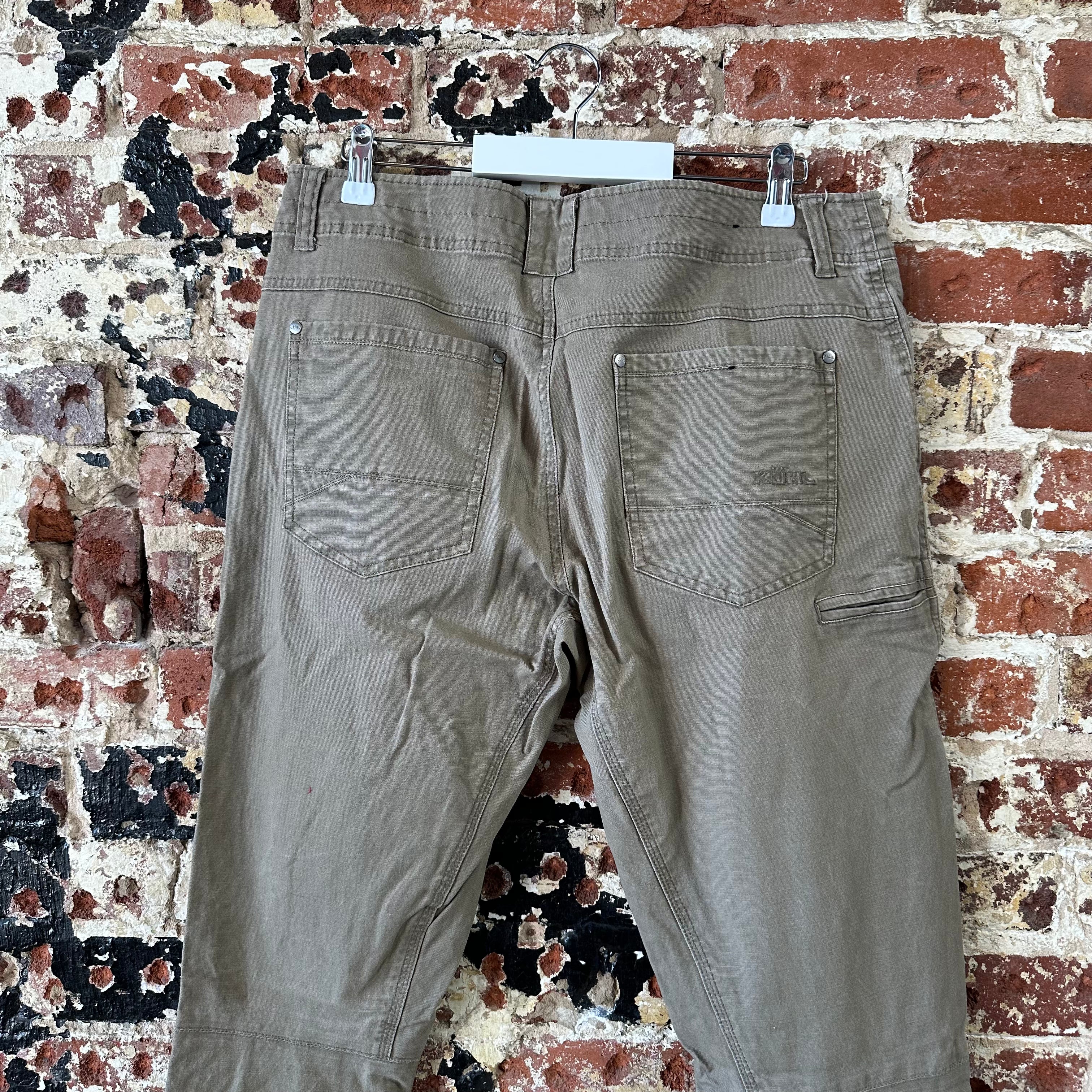 Kuhl Pants Men's 34x36 Tan Free Kanvus Jeans Canvas Stretch Hiking Outdoor