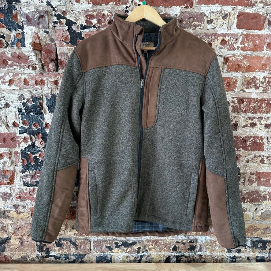 Cowboy Legend Jacket Mens XL Ranch Western Knit Green Brown lined contrast