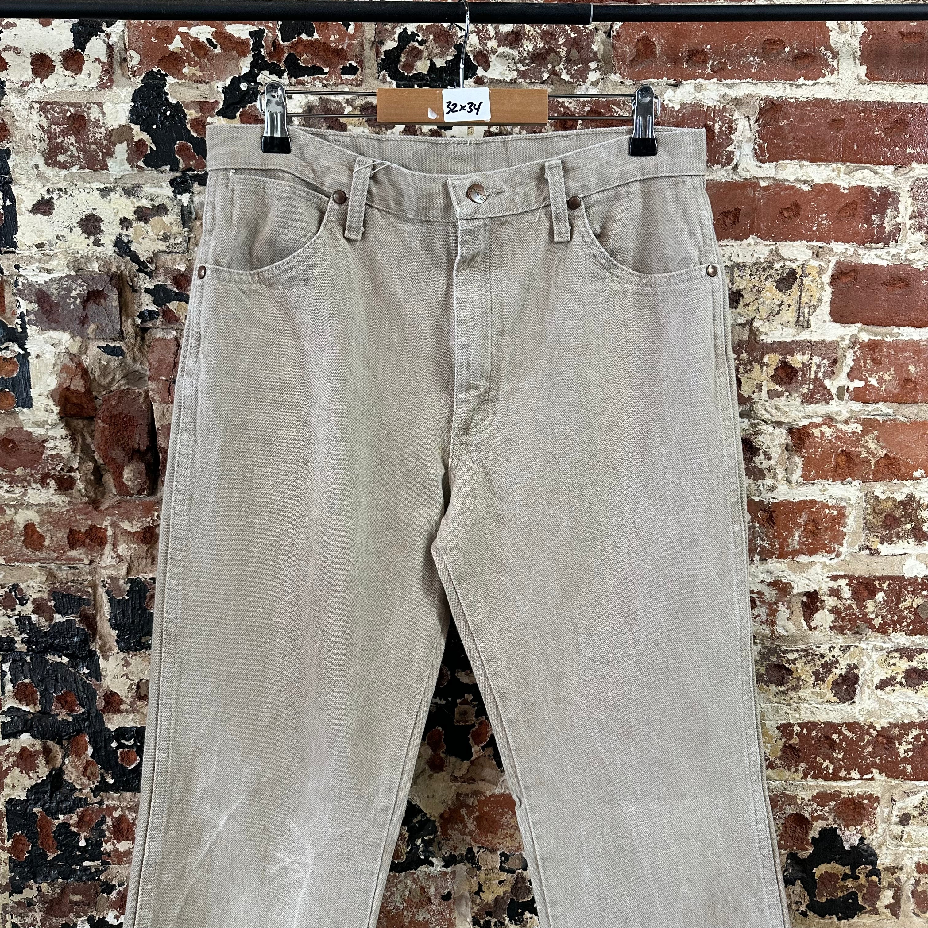 Wrangler Mens 32x34 Tan Jeans
