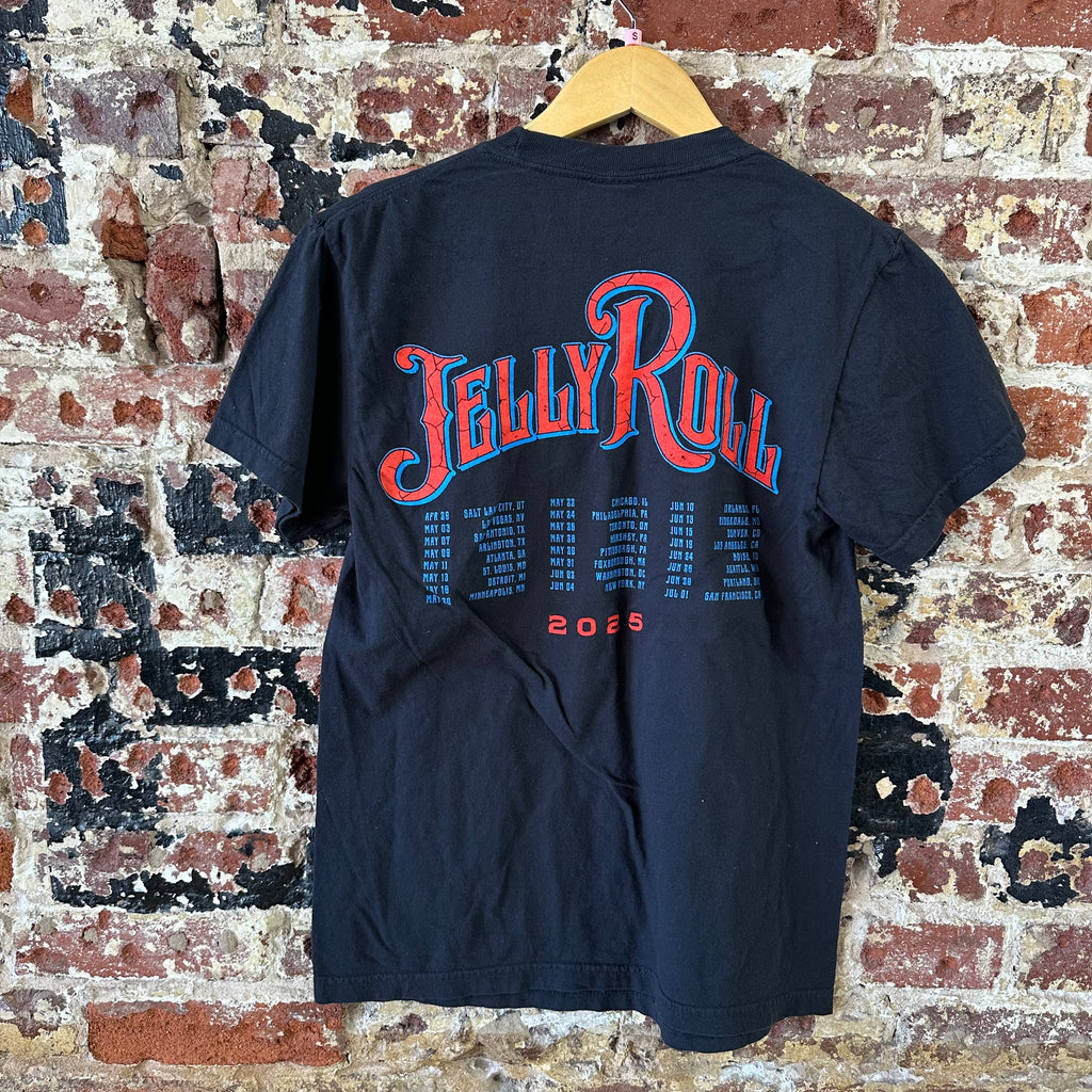 Jelly Roll 2025 Beautifully Broken Tour T-shirt Small Black Comfort Colors S/S