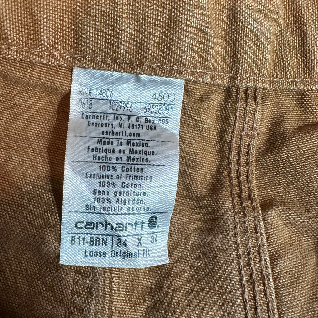 Carhartt B11 BRN Mens 34x34 Pants
