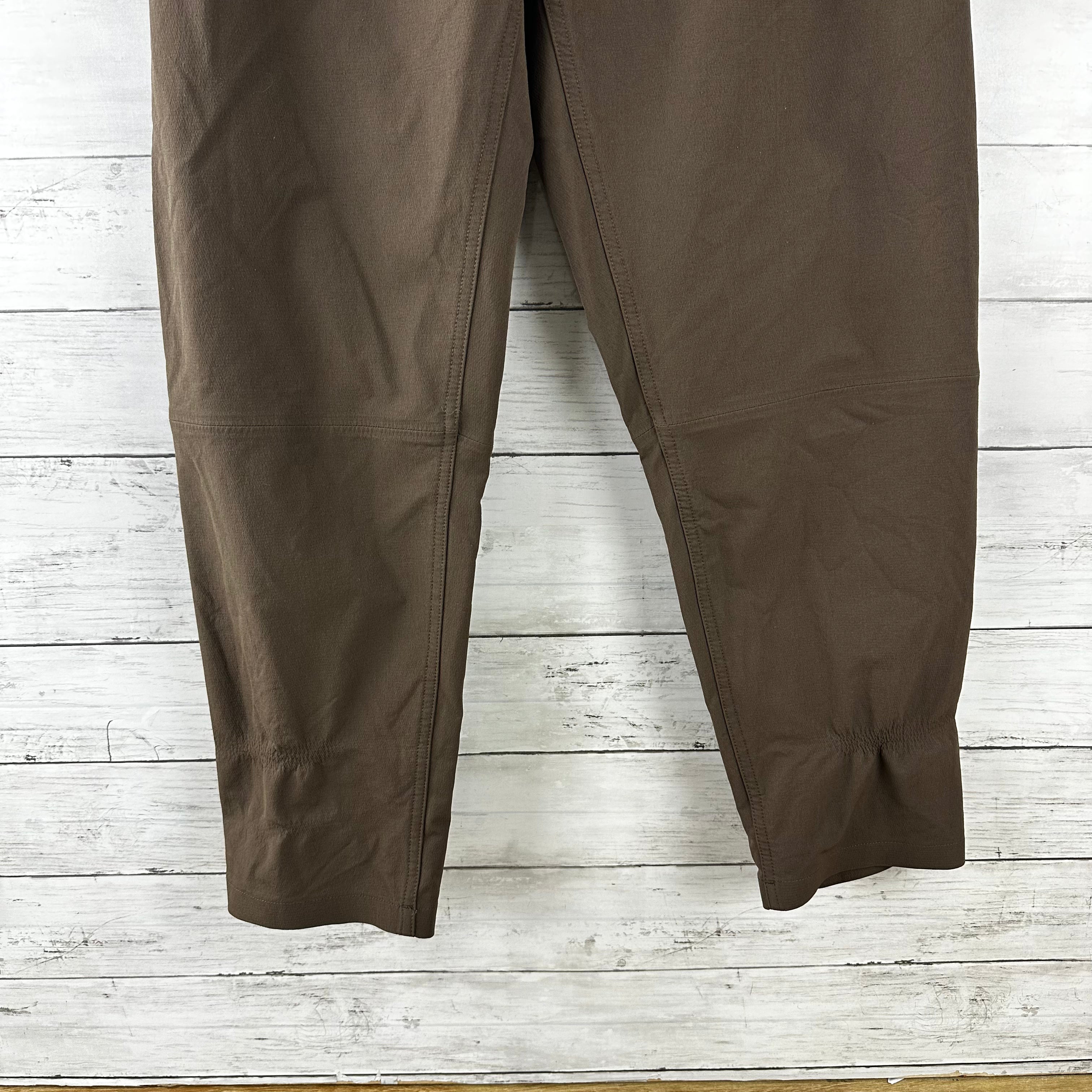 Outdoor Voices Pants Women Small Brown Cropped Elastic Waist Activewear 26x25