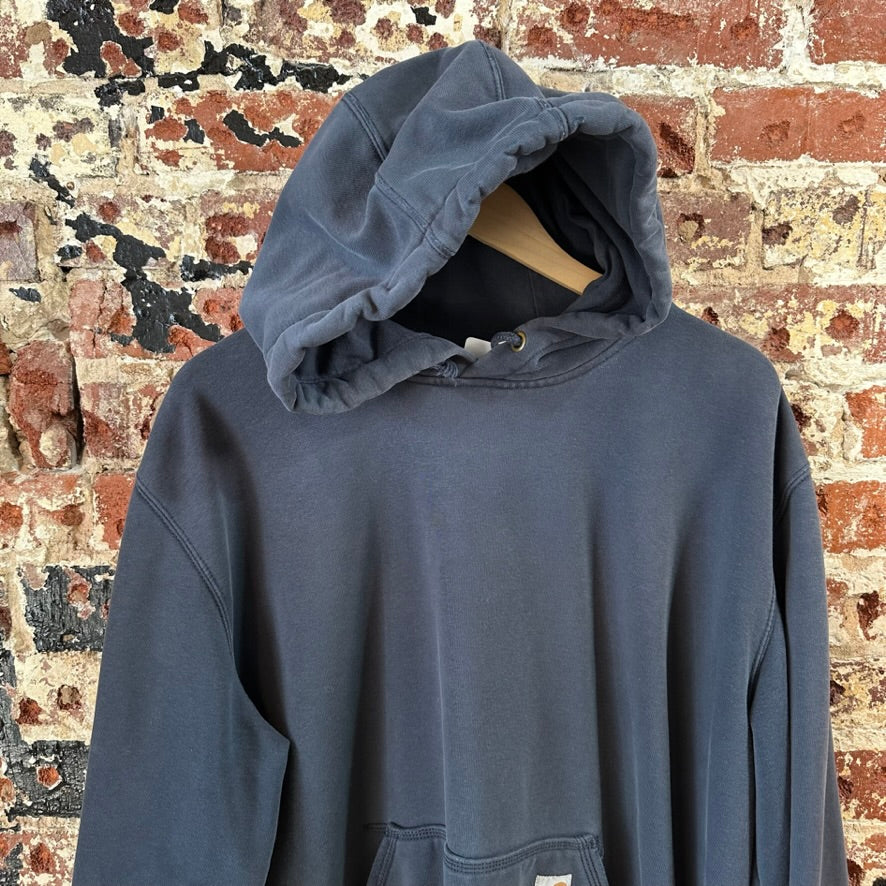 Carhartt Blue Hoodie Sweatshirt Mens XL