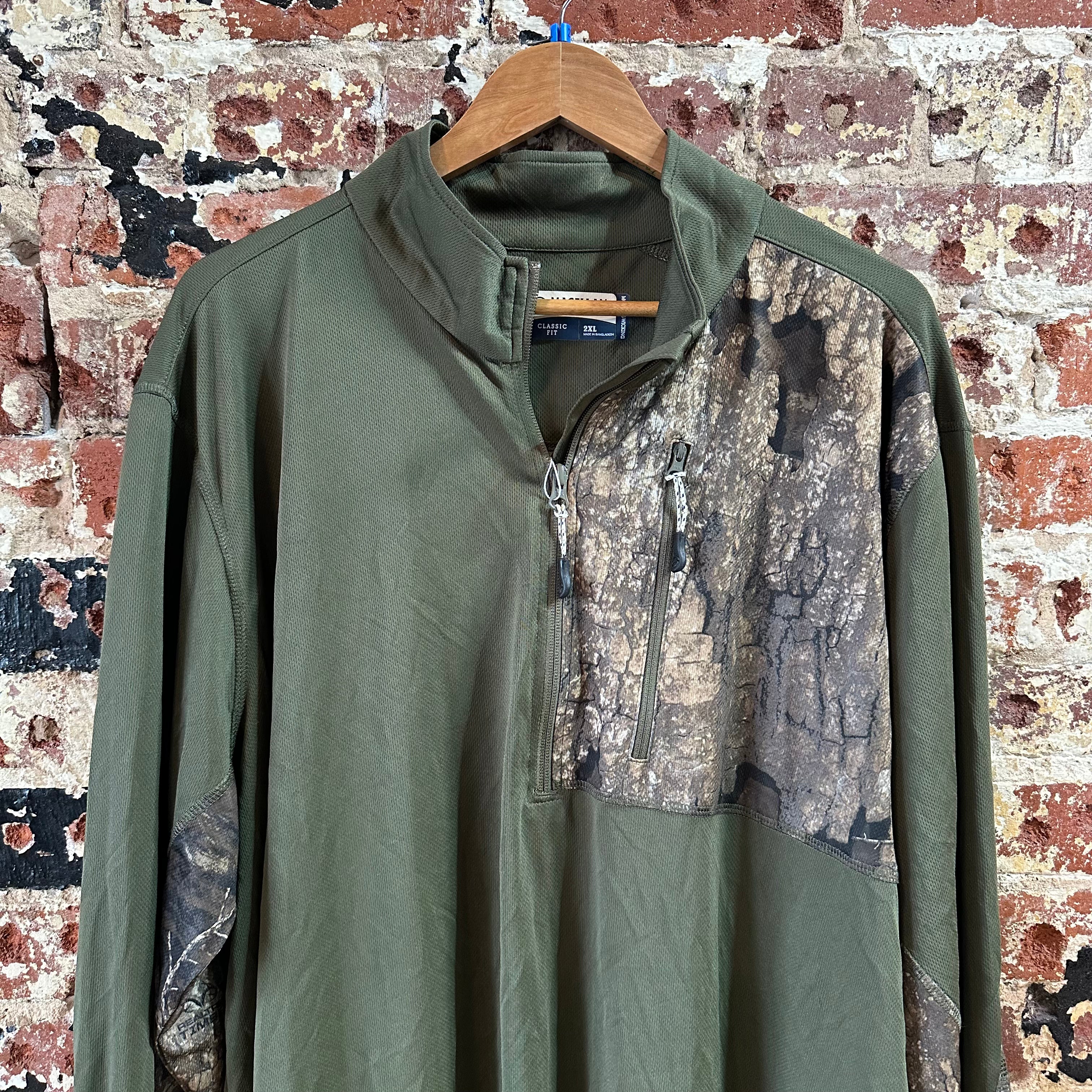 Magellan Men's 2XL L/S Camo 1/4 zip