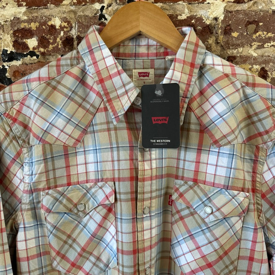 Levi's Mens Small Pearl Snap Western Shirt NEW