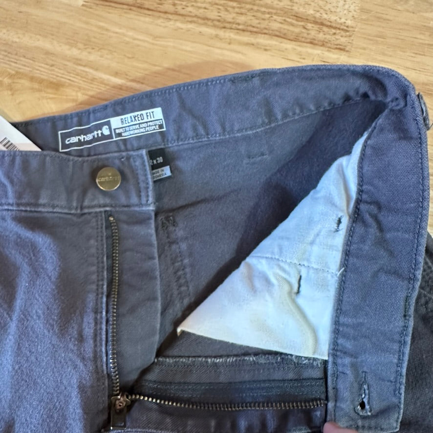 Carhartt Double Knee Mens 32x30 Gray Pants