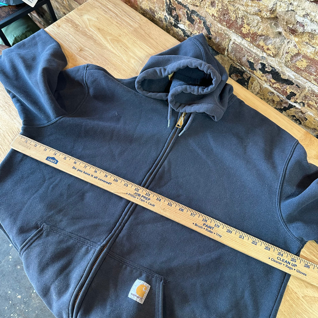 Carhartt K122 NVY Hoodie Sweatshirt Blue Mens Size Large Full Zip