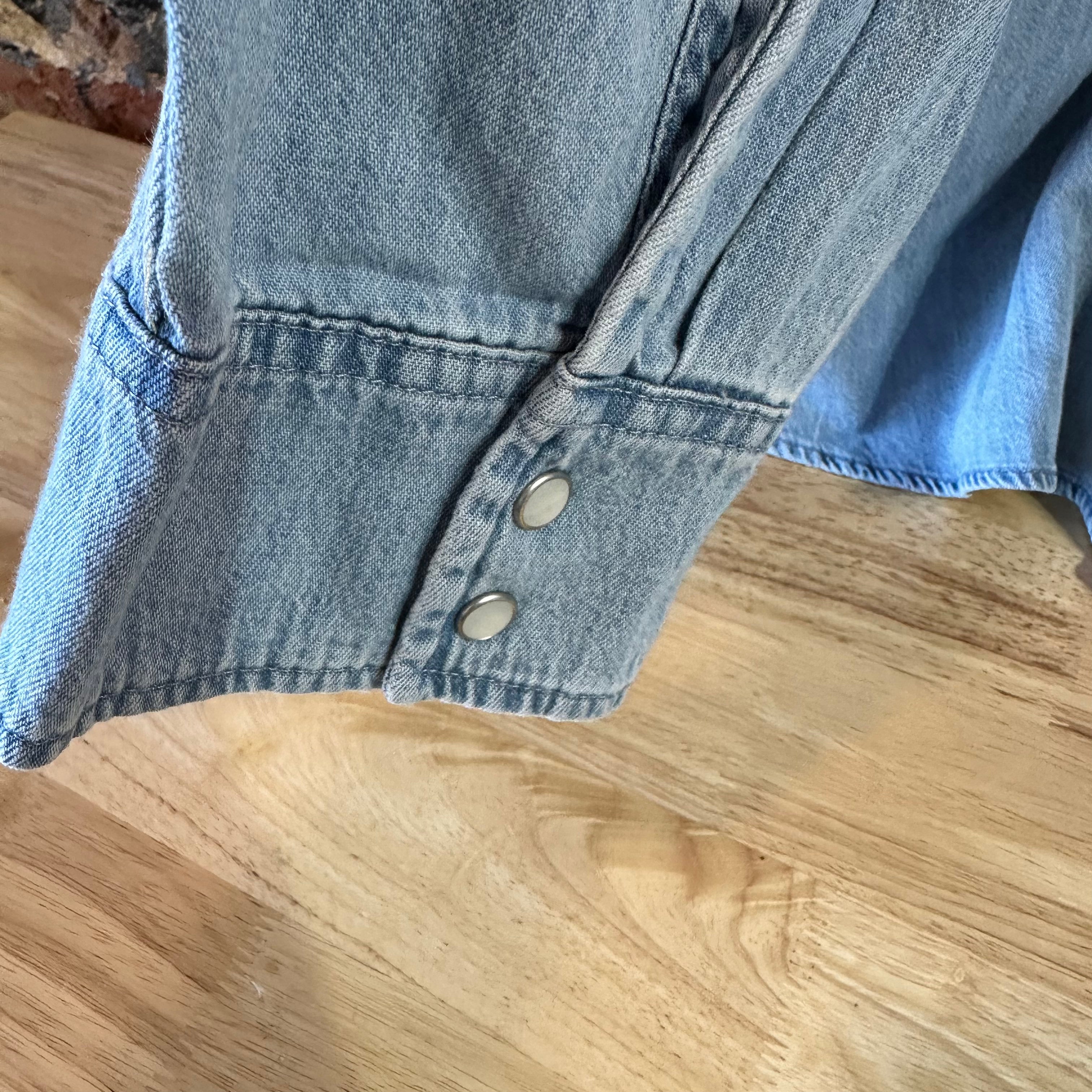 Levi's Mens 3XL Tall Pearl Snap Western Jean Shirt NEW