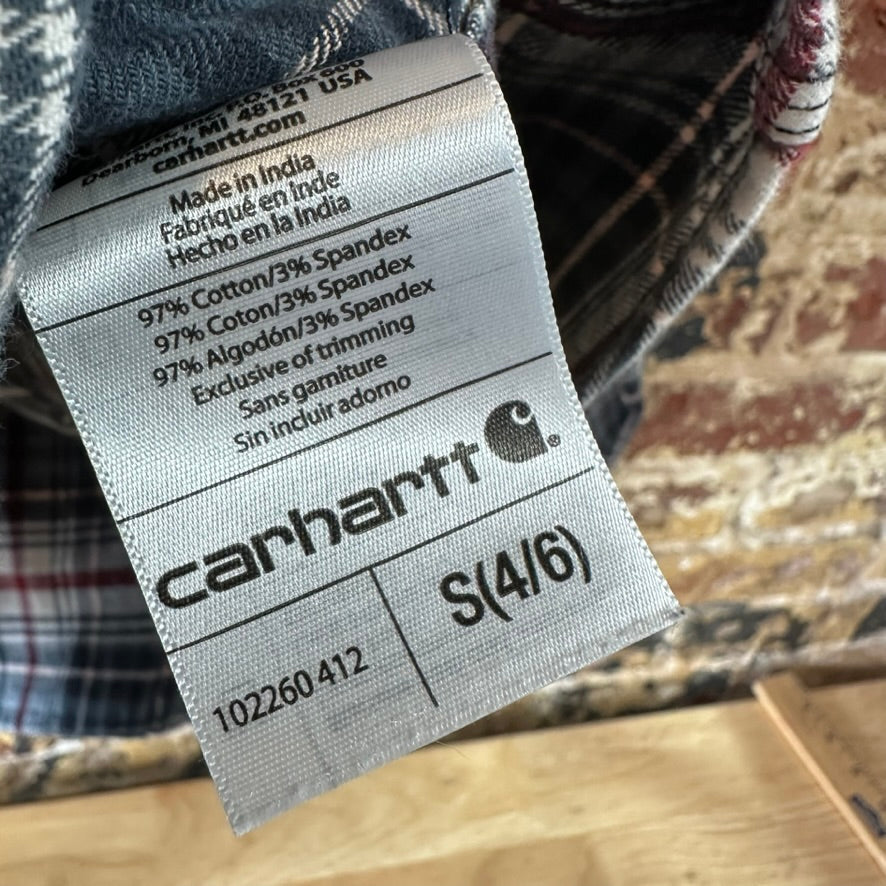 Carhartt Womens Small Button Up Flannel Shirt