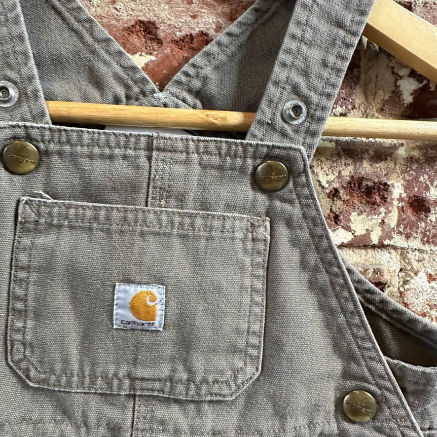 Carhartt Overalls Canvas Brown toddler boys Size 24M Bibs
