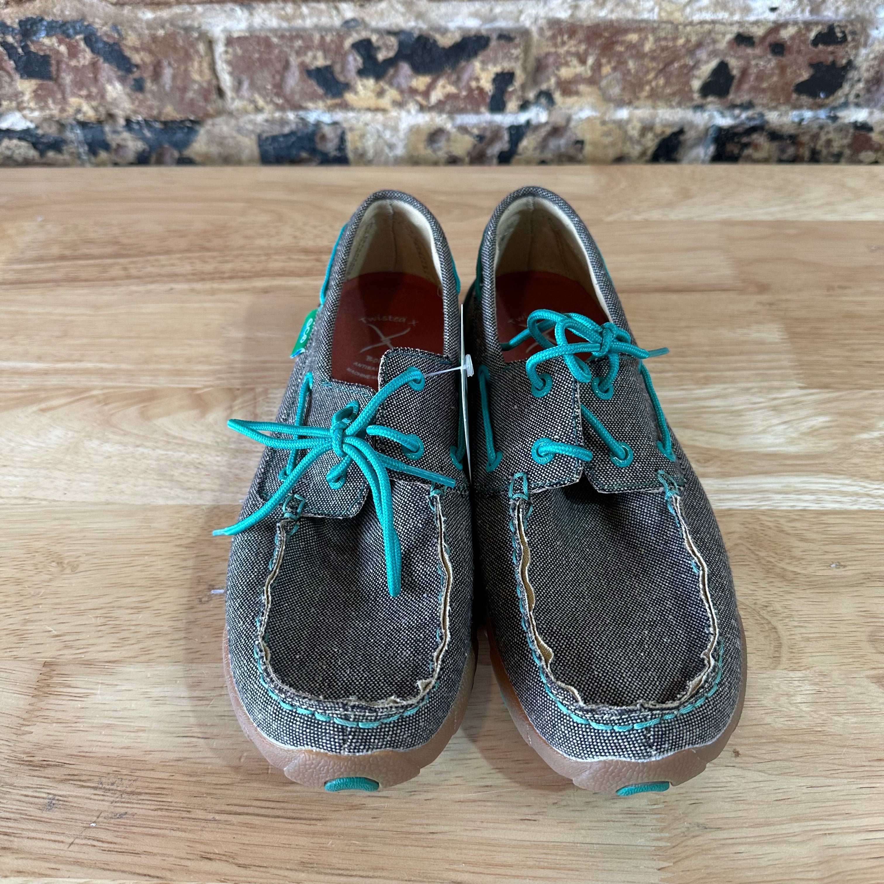 Twisted X Womens 8.5 ECO Driving Moccasins gray dust Casual Shoe