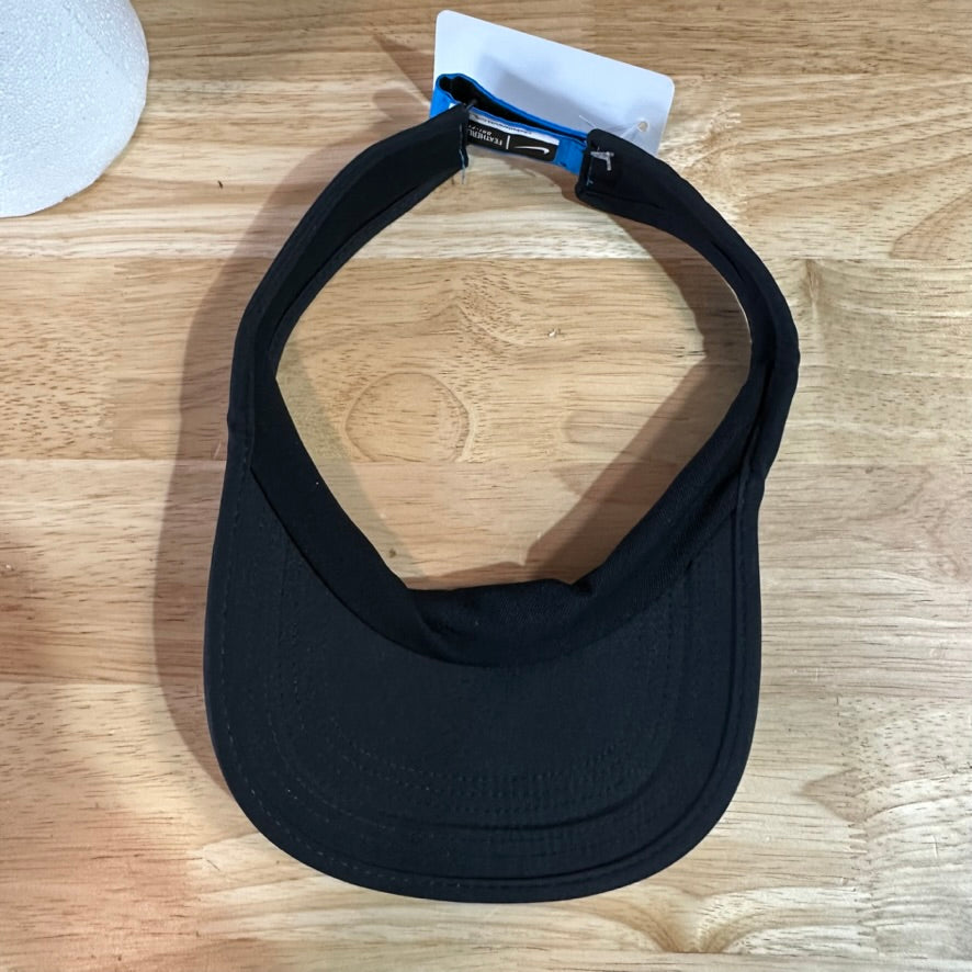 Nike Dri-Fit Featherlight Dri-Fit Blue Visor Hat Strapback OSFM Swoosh