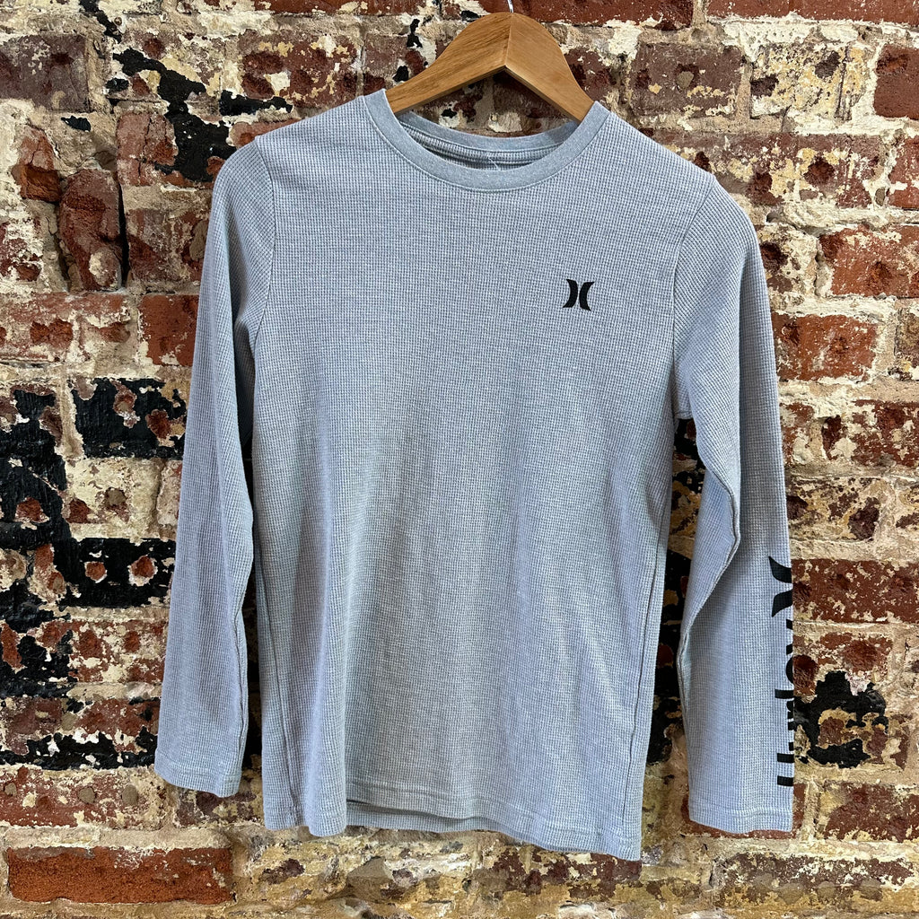 Hurley Boys Large Gray Thermal Long Sleeve T-Shirt