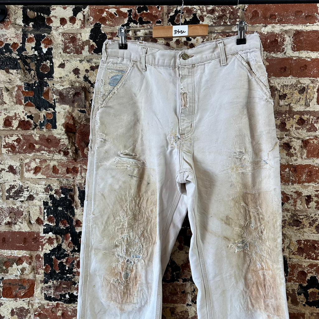 Carhartt Mens 34x32 Tan Pants