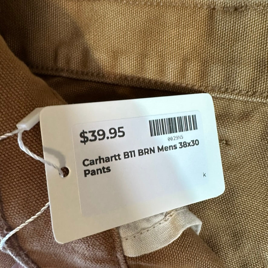Carhartt B11 BRN Mens 38x30 Pants