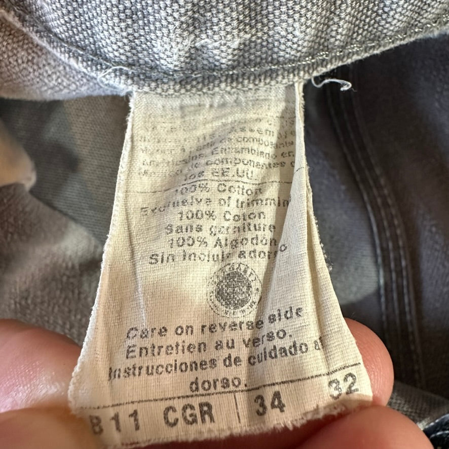 Carhartt Mens 34x32 Gray Pants