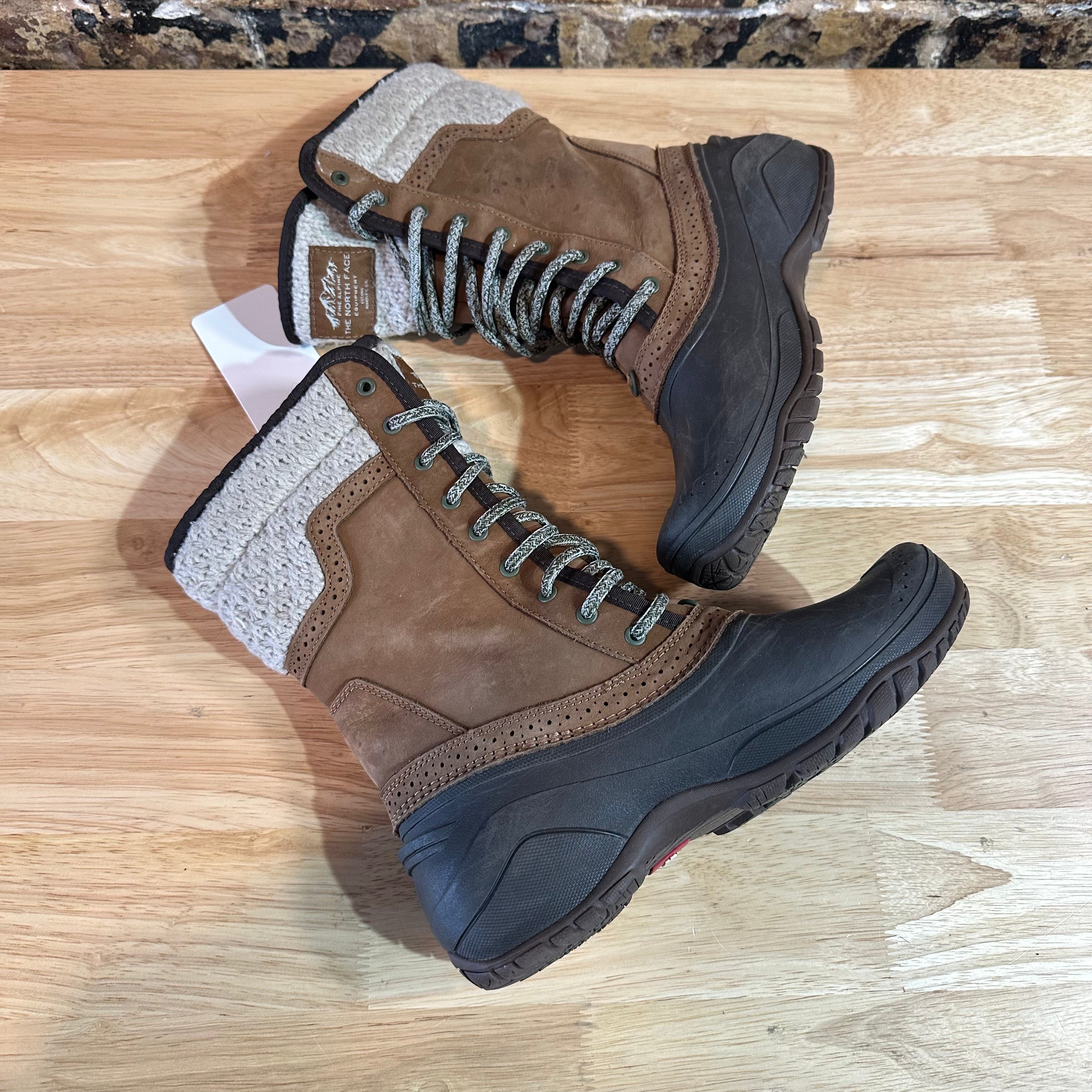 The North Face Shellista II Tall Winter Boots Beige NF00CVX2 Women Size 8