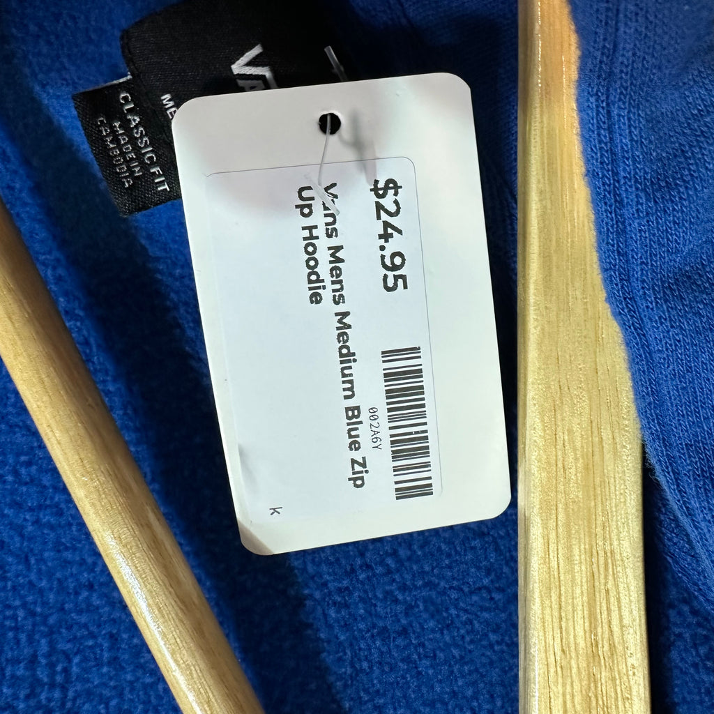 VANS Blue Full Zip Hoodie Mens Medium