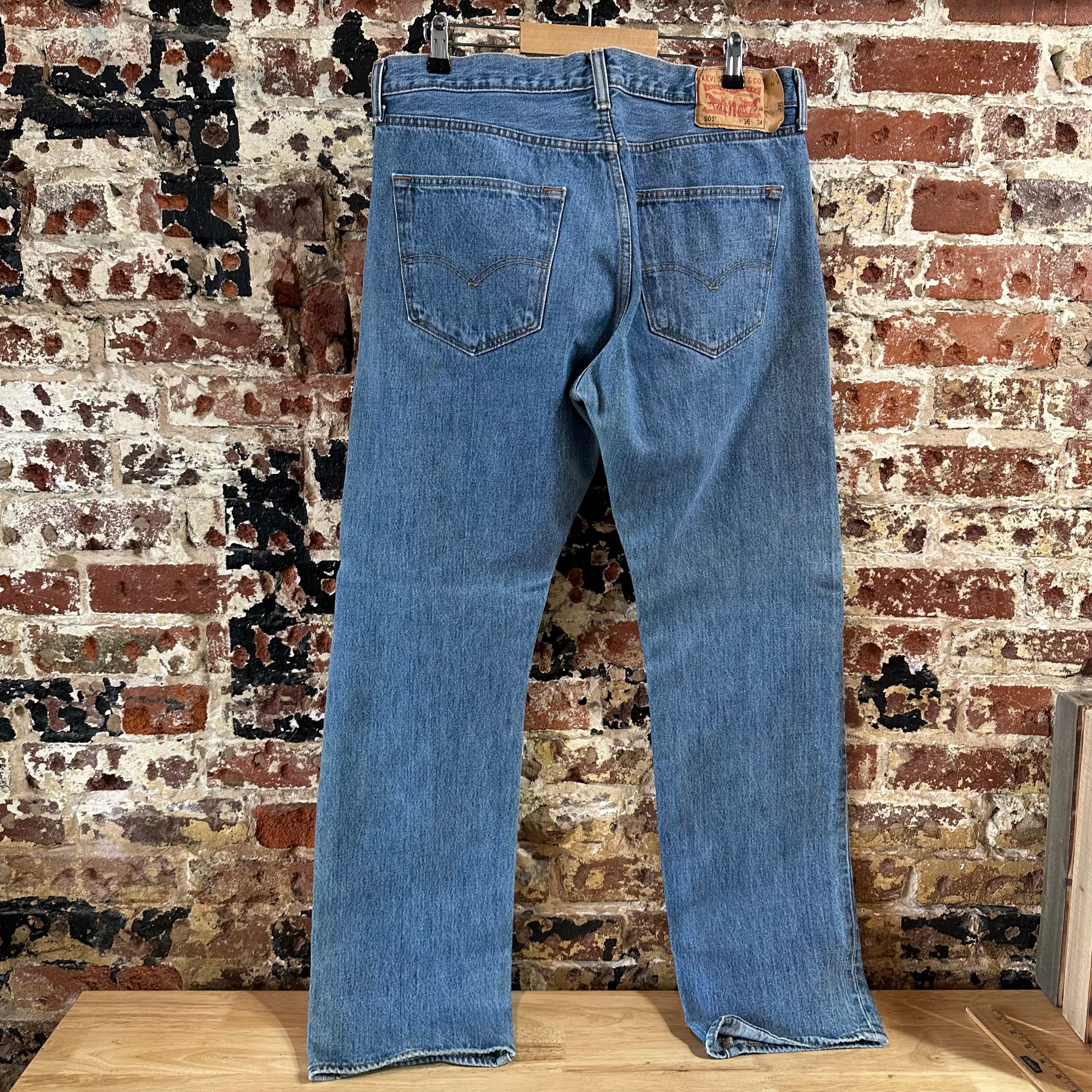 Levi's 501 Mens 36x34 Blue Jeans