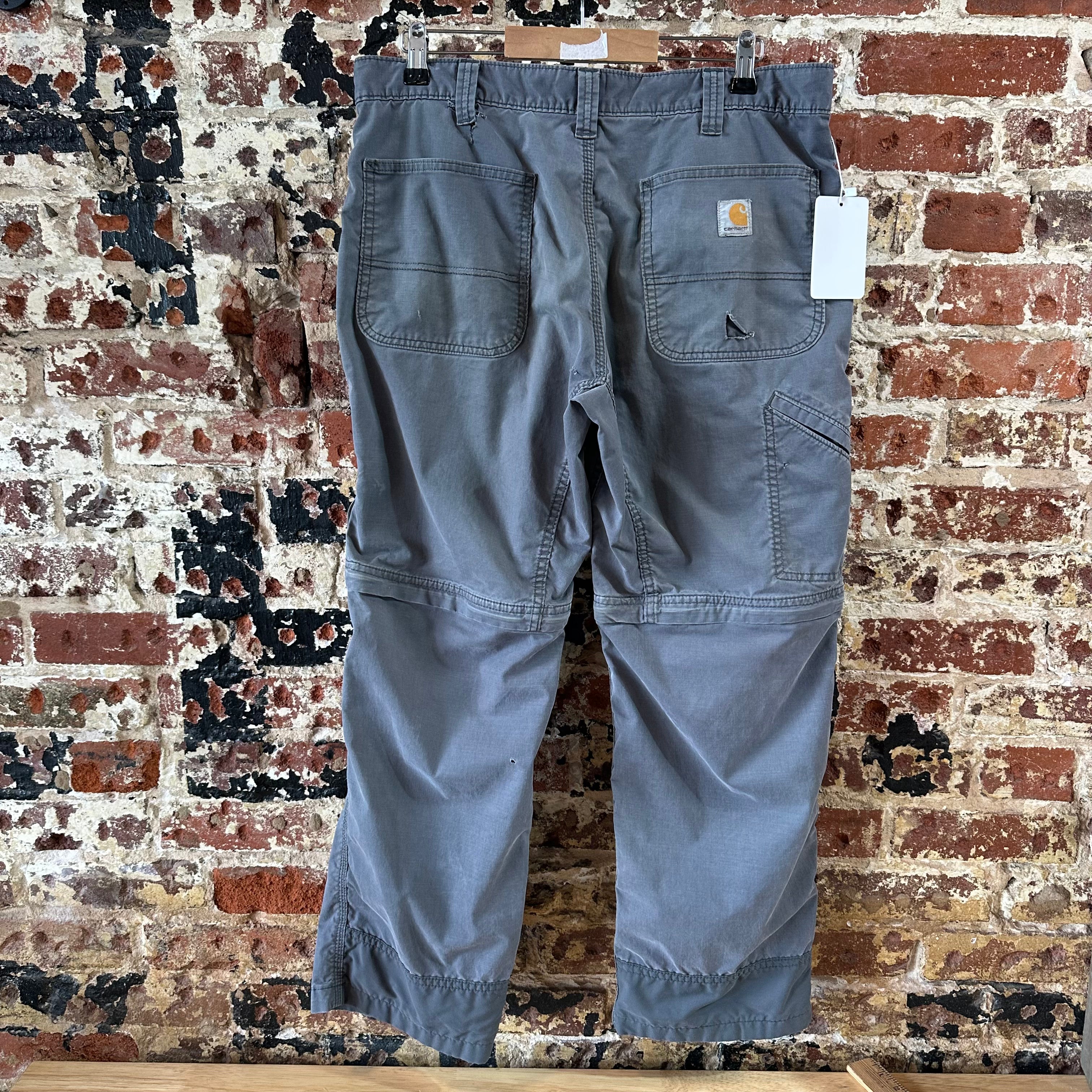Carhartt Mens 36x30 Gray Pants