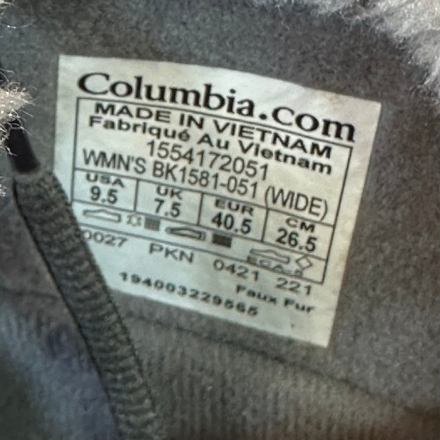 Columbia Boots Womens Size 8.5 Gray Snow Ice Maiden II Waterproof