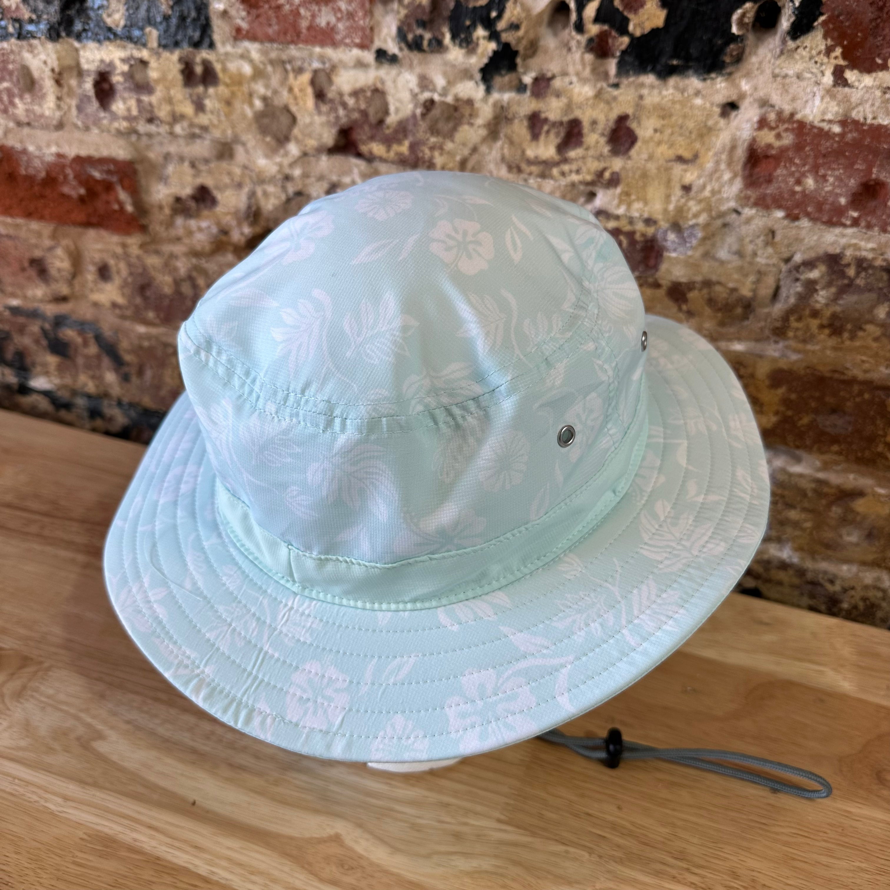 YETI Bucket Hat L/XL Mint Green Floral Boonie Sun Fishing Outdoor NEW