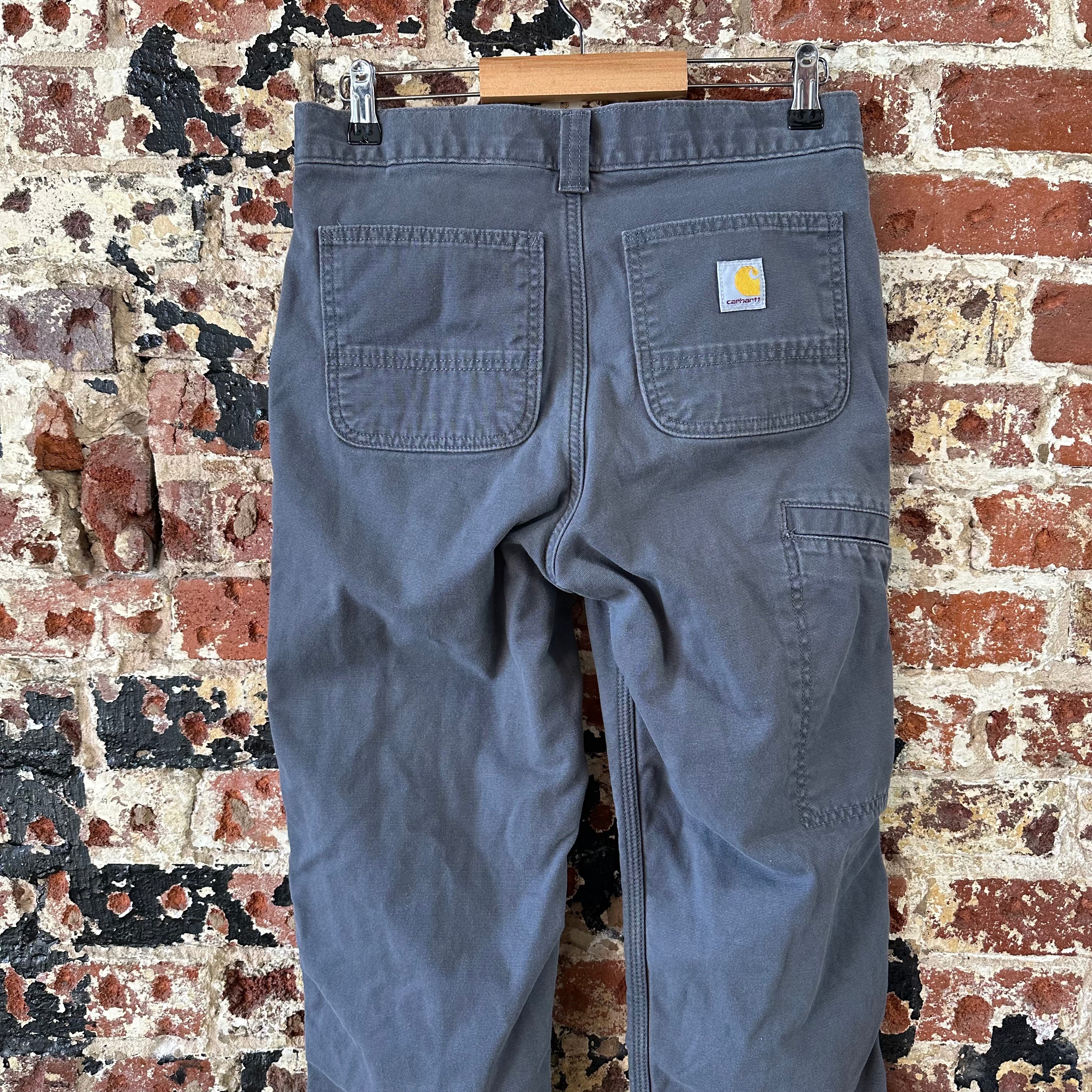 CARHARTT Men's fleece Lined Canvas Utility Pant 30x32 Gray