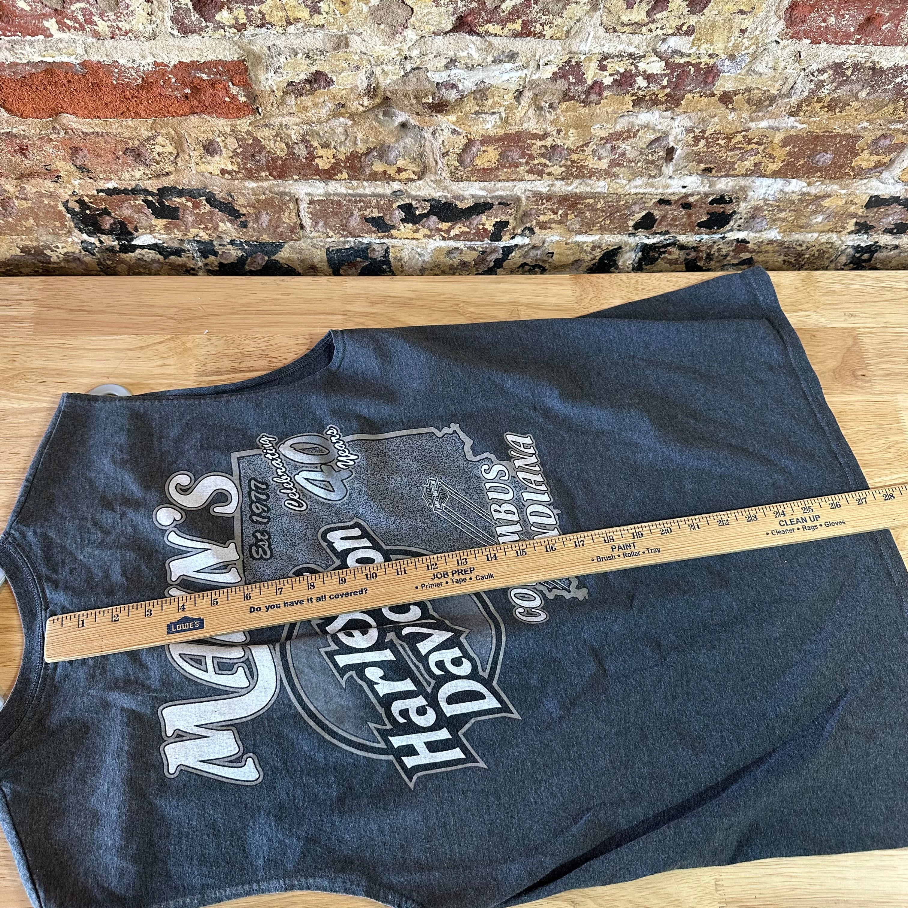 Harley Davidson Men's Large Sleeveless Gray T-Shirt