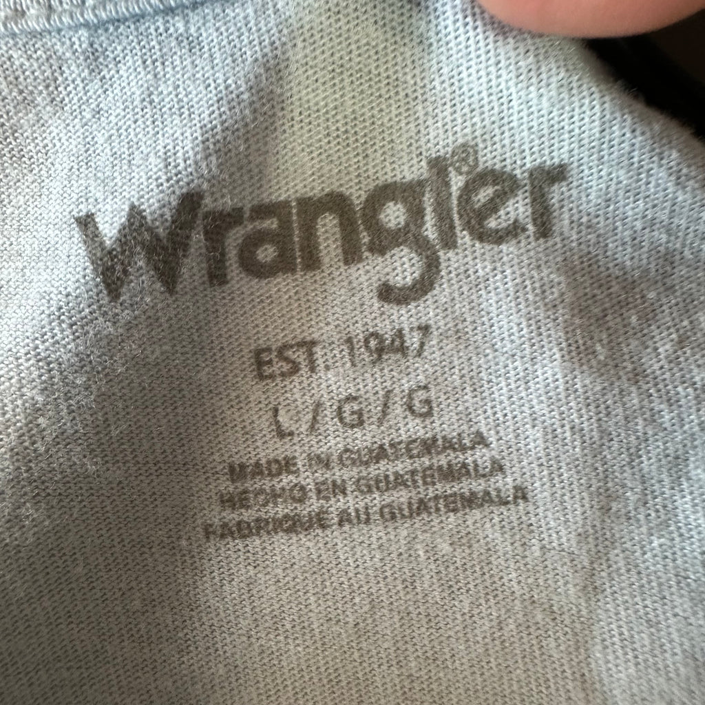 Wrangler T-Shirt Long Live Cowgirls Blue Womens Large