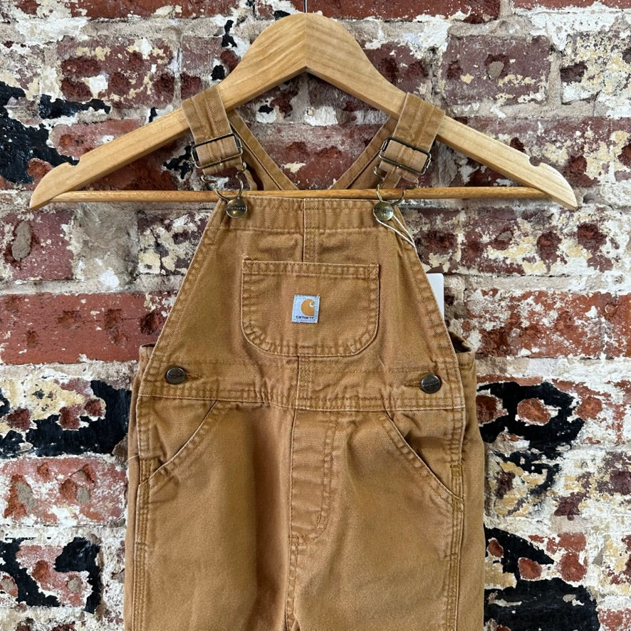 Carhartt Overalls Canvas Brown toddler boys Size 3T Bibs