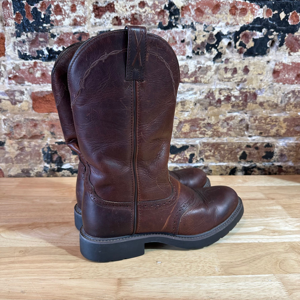 Twister Brown Leather Western Cowboy Boots Mens 9D