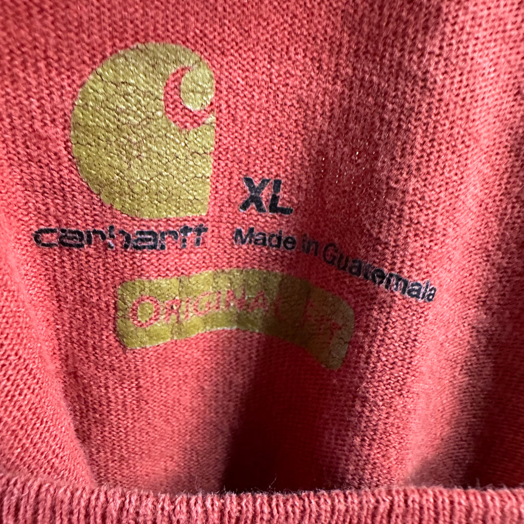 Carhartt Men's XL Original Fit Long Sleeve T Shirt Orange