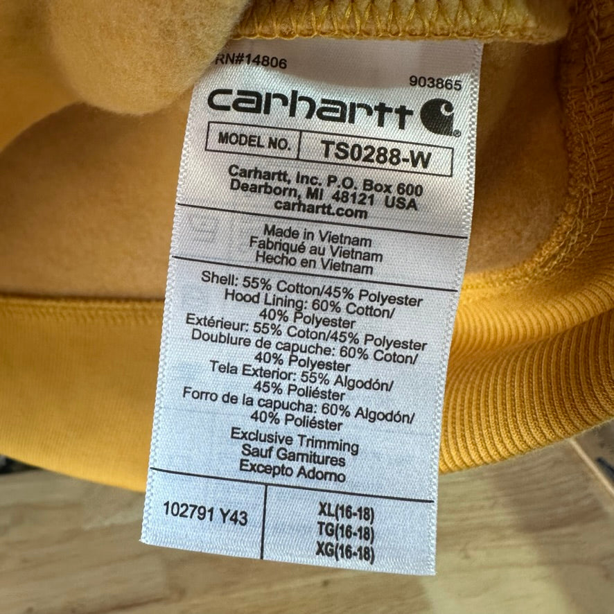 Carhartt Womens XL Yellow Hoodie NEW