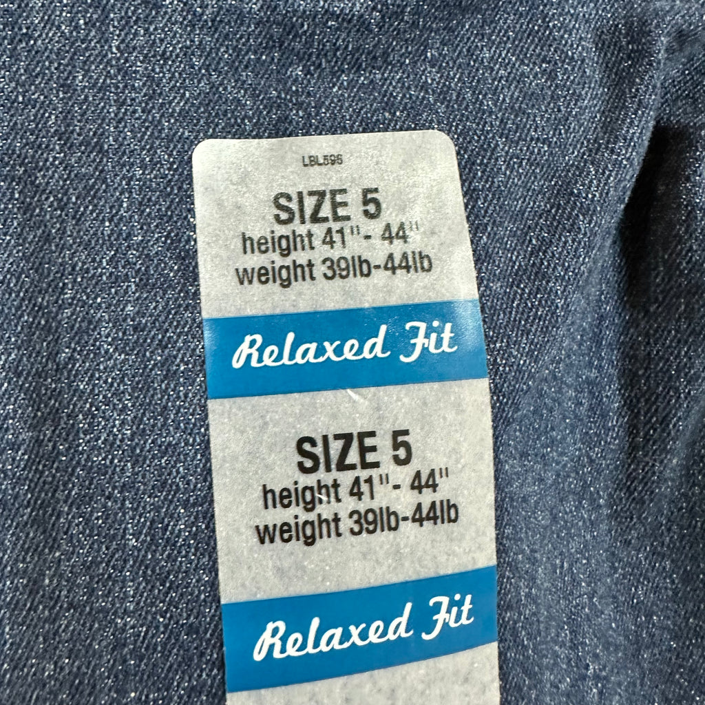 Carhartt Girls Size 5 Blue Jeans adjustable waist Relaxed Fit NEW