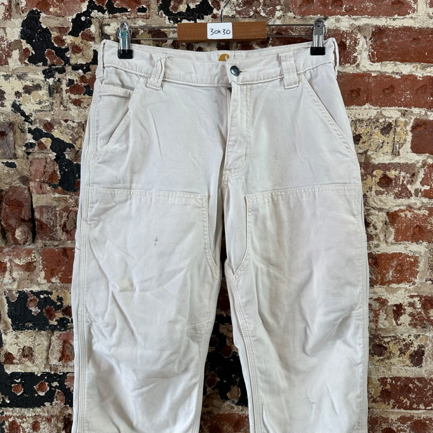 Carhartt Men’s Double Knee Workwear Pants 30x30 White Cream