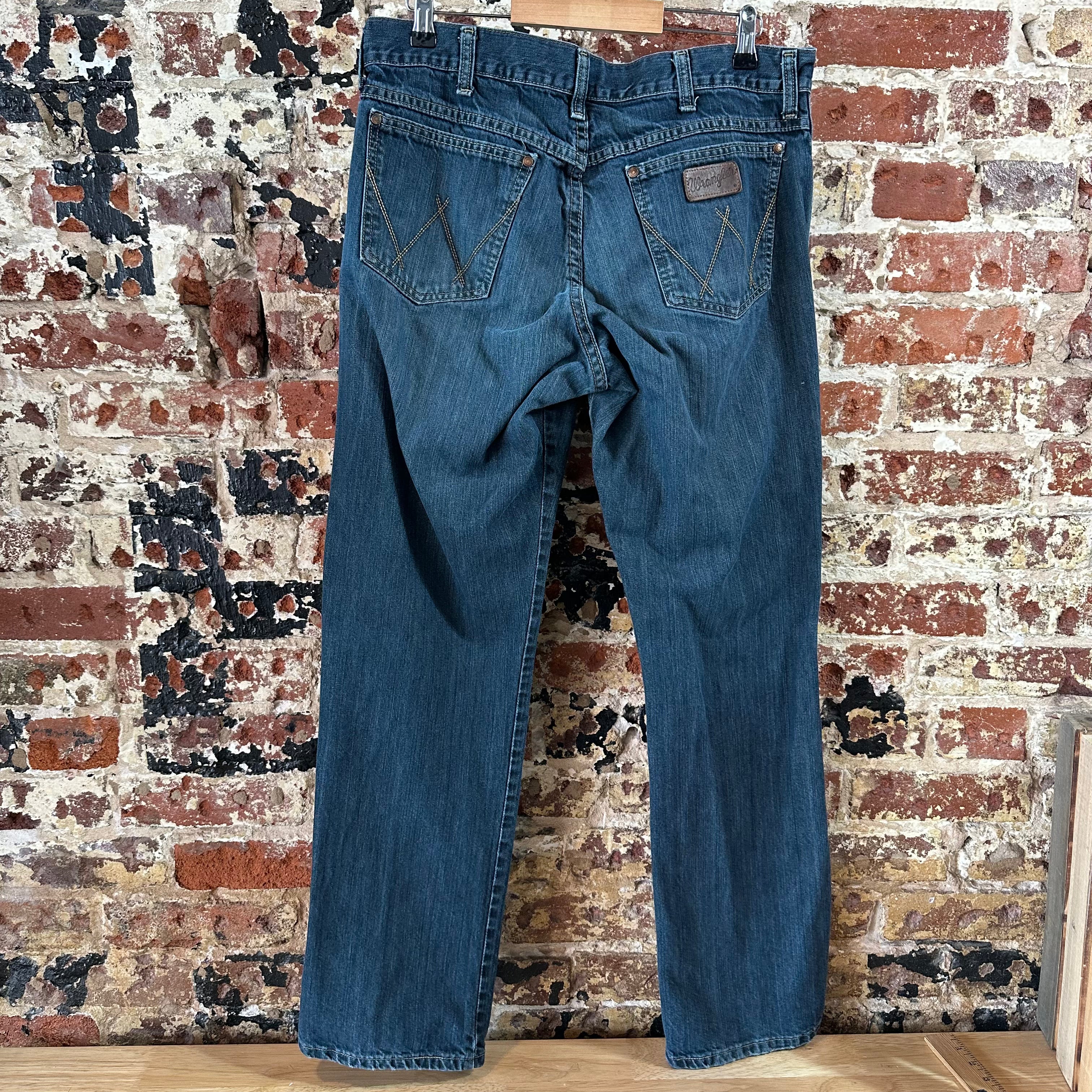 Wrangler Retro Mens 34x30 Blue Jeans