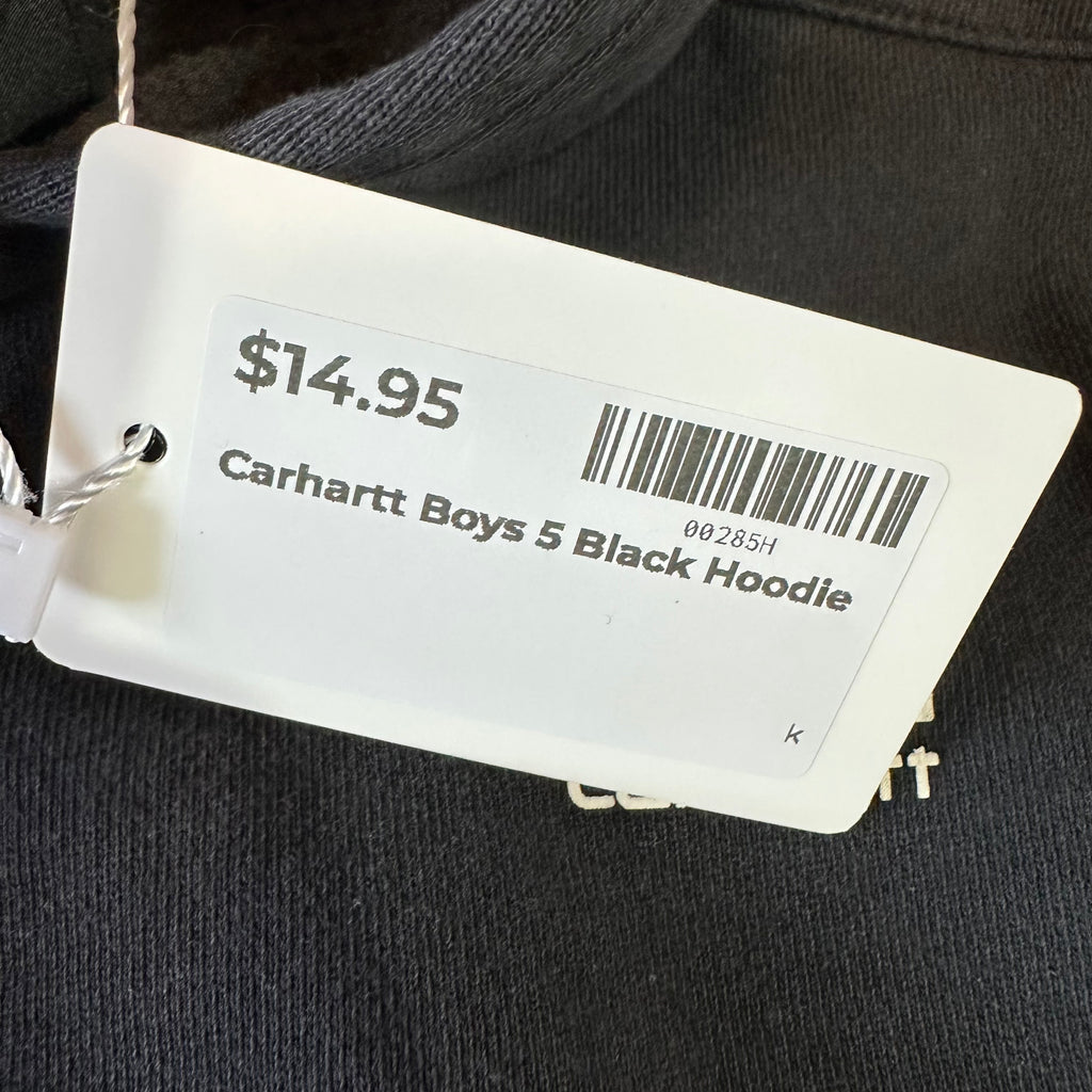 Carhartt Boys 5 Black Hoodie