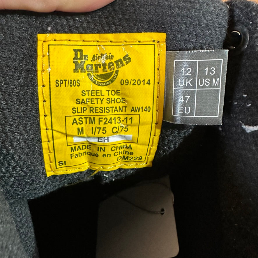 Dr Marten Steel toe Mens 12 Boots