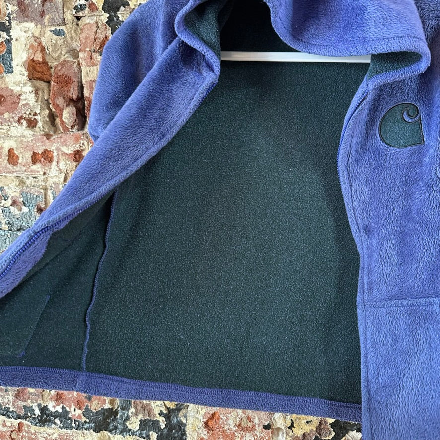 Carhartt Girls Small Purple Zip Fleece Jacket