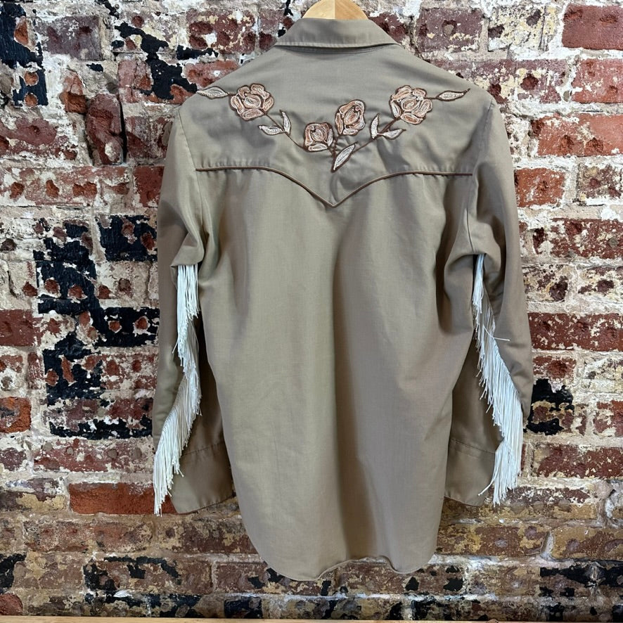 VTG Karman Mens Medium Western Fringe Shirt