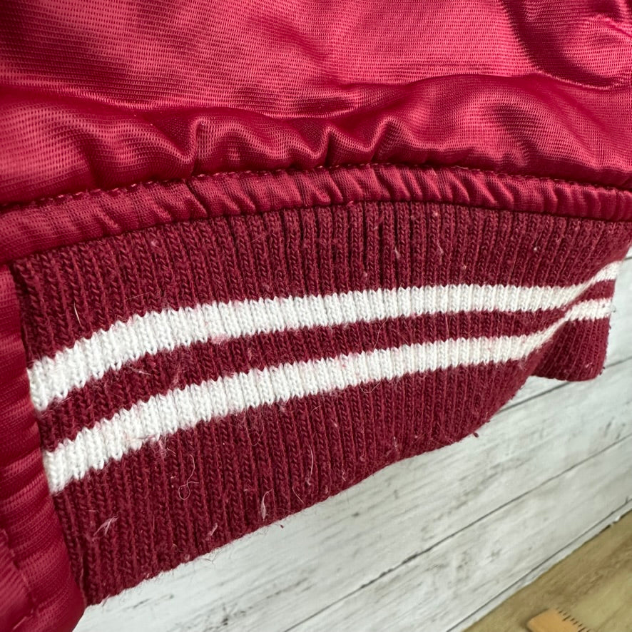 Arkansas Razorbacks Starter Jacket Mens Medium Red Satin Bomber NCAA SEC &nbsp;