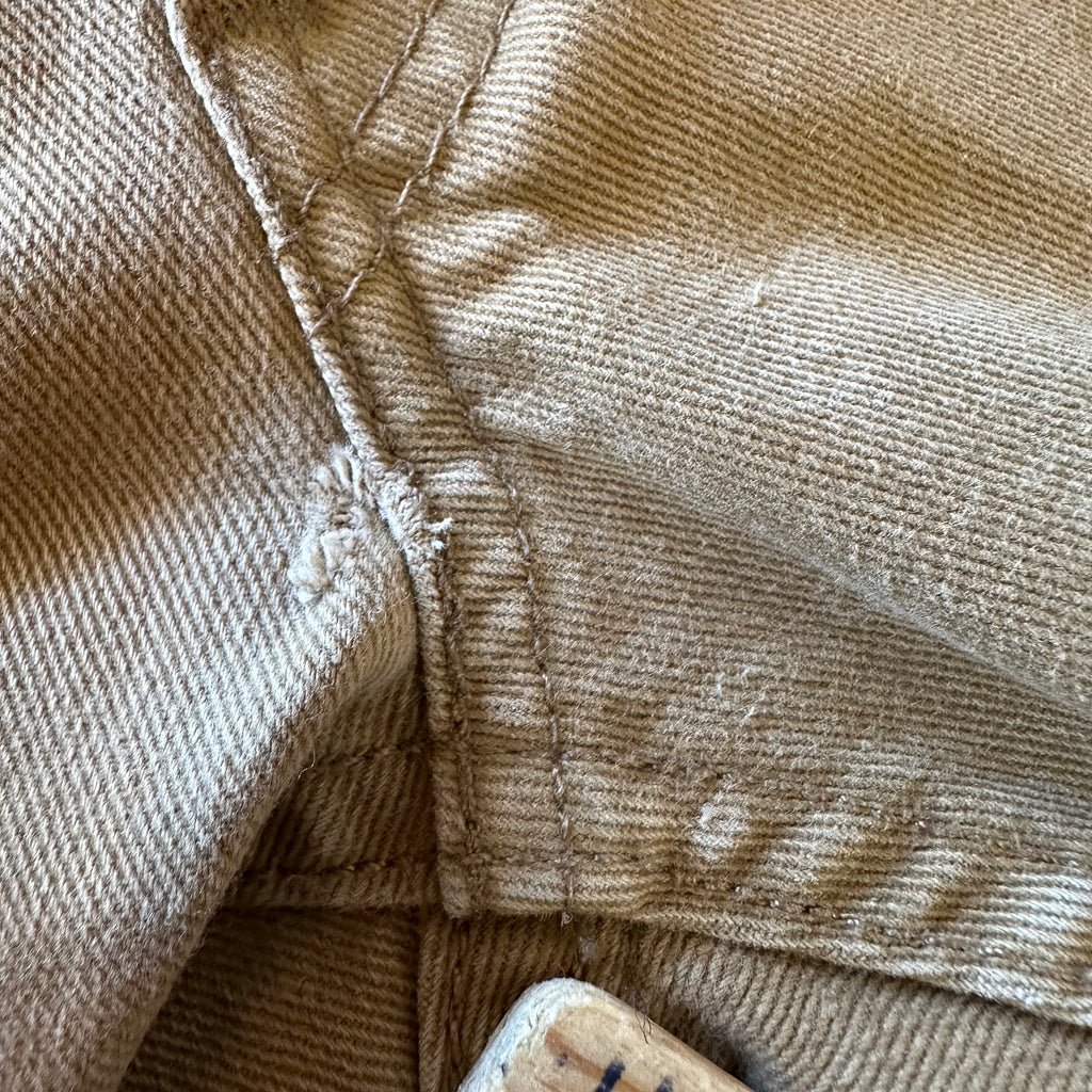 Levis 513 Jeans Mens 34x30 Brown Tan Slim Straight Leg Denim (measures 35x28.5)