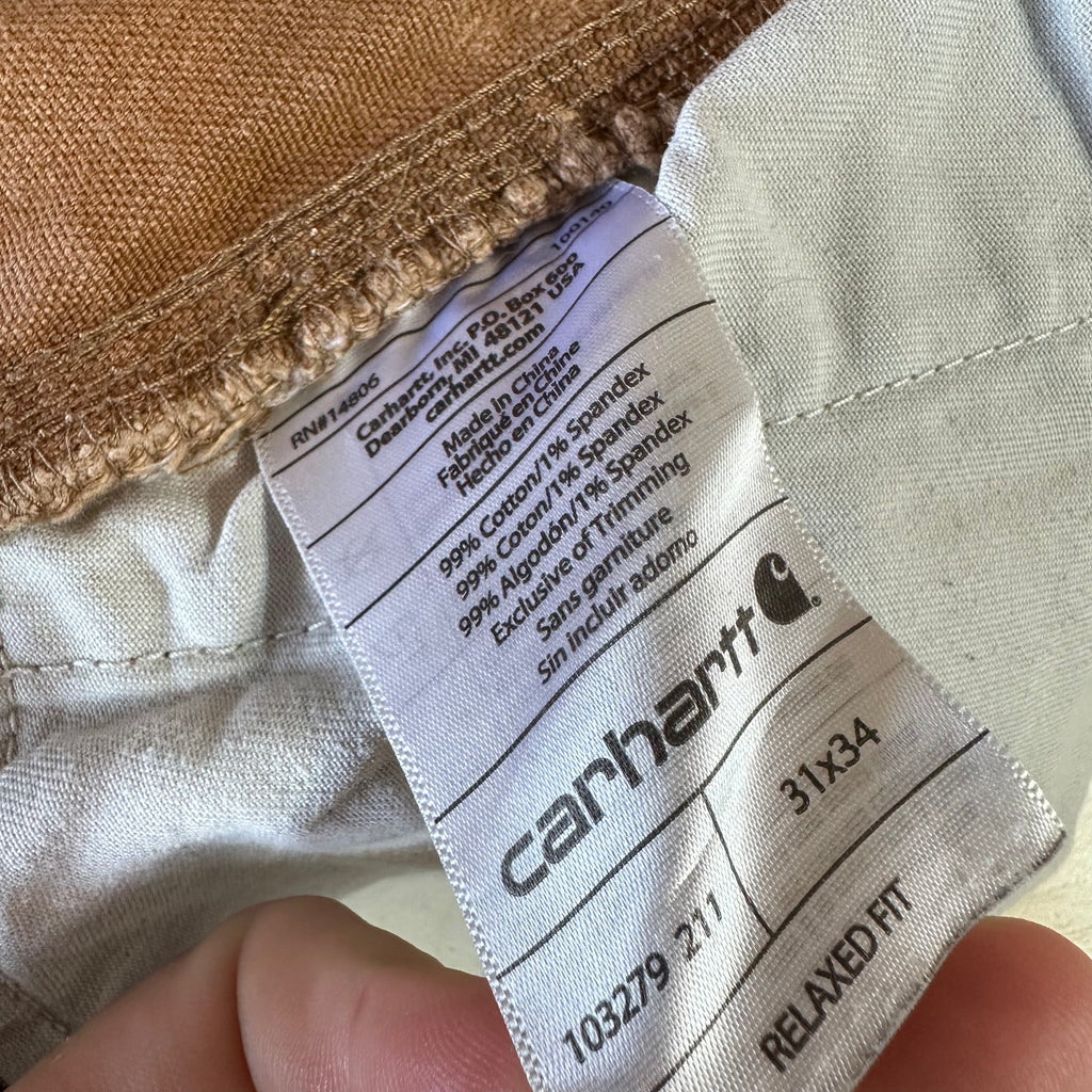 Carahrtt Mens 31x34 Brown Pants