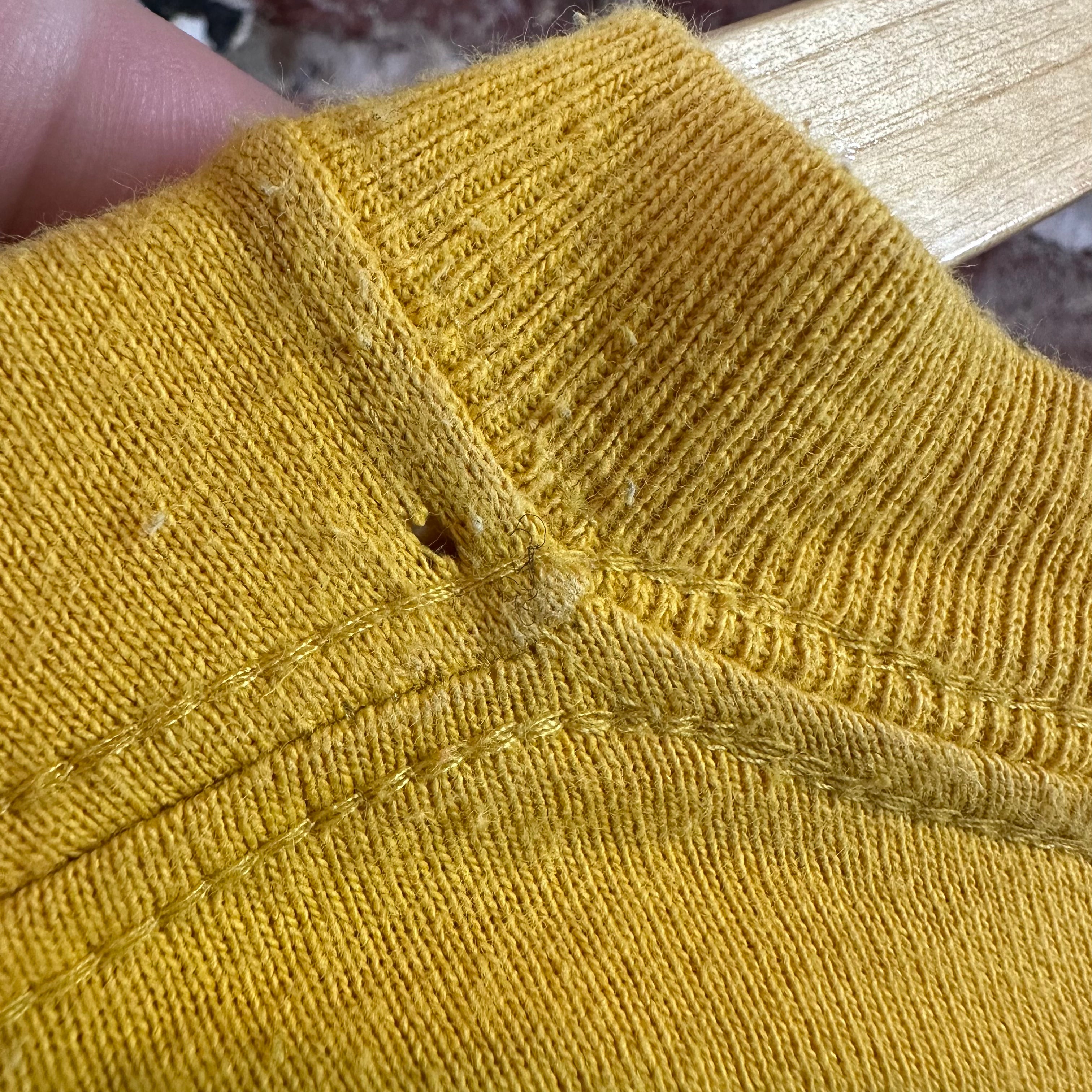 Carhartt Men's XL Original Fit Long Sleeve T Shirt Pocket T Mustard yellow